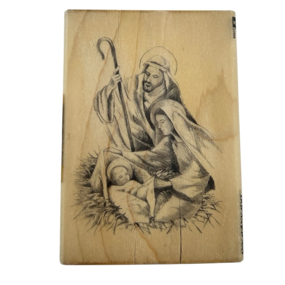 Nativity Scene Wood Mounted Rubber Stamp by  Inkadinkado